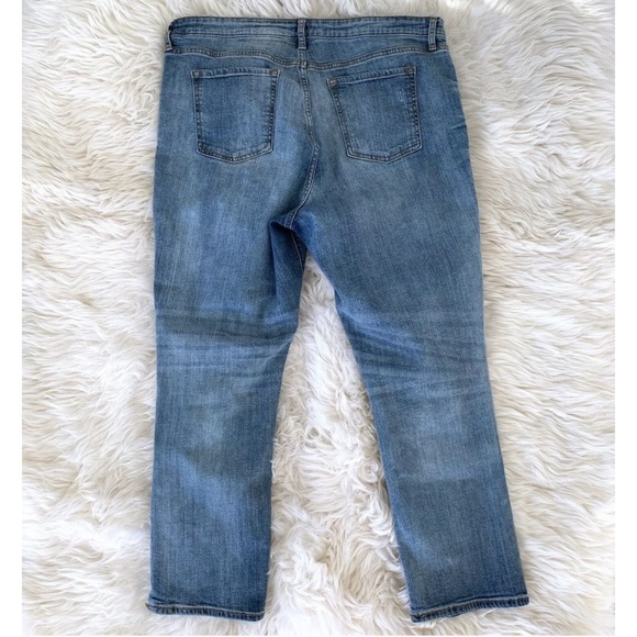 Gap Blue Denim Slim Straight Crop Jeans - Picture 7 of 8